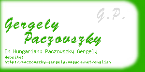 gergely paczovszky business card